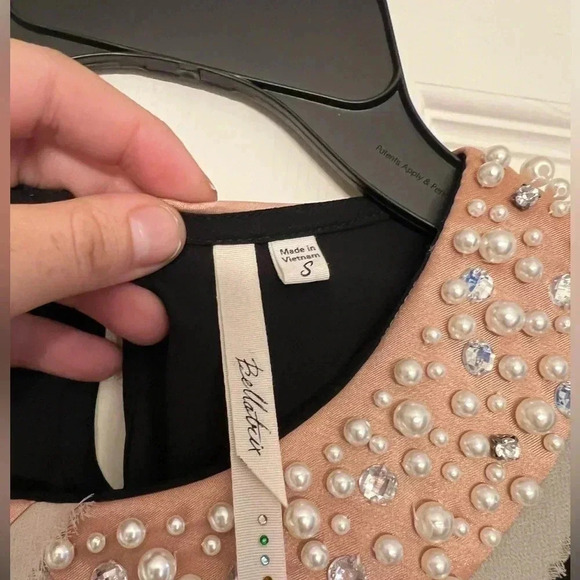 Bellatrix beaded blouse size S, black - Picture 3 of 5